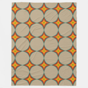 Mid-century starburst pattern fleece blanket