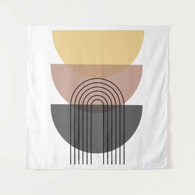 Mid century tapestry/Neutral/Geometrical Tapestry (Front)