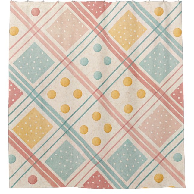 Mid Century Terracotta Plaid Diamond Pattern (Front)