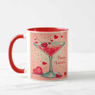 Mid Century Valentine Martini cocktail Mug