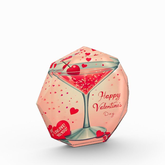 Mid Century Valentine Martini cocktail Photo Block (Left)
