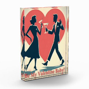 Mid Century Valentine Modern Hip Dancing Couple Photo Block