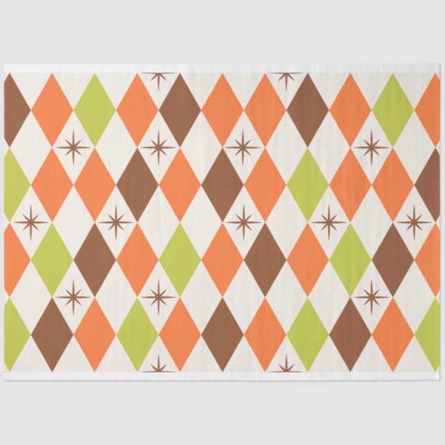 Mid-Century Vibes – Retro Geometric Tissue Paper (Front)
