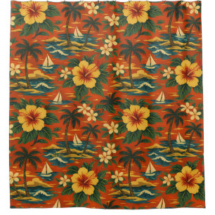 Mid Century Vibrant Hawaiian Shirt Print