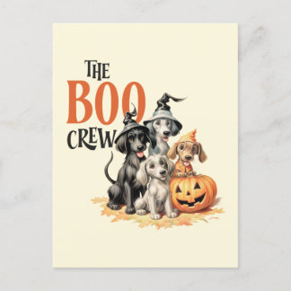 Mid-Century Vintage Style "The Boo Crew"  Postcard