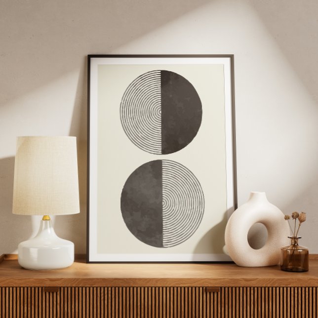 Mid century watercolor circles poster (Creator Uploaded)