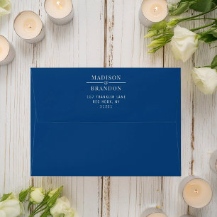 Mid-Century Wedding Flowers   Blue Envelope 