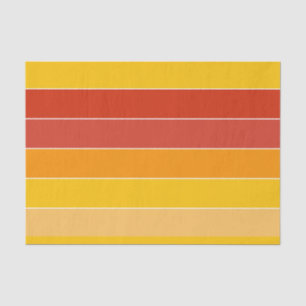 Mid Century Yellow and Orange Stripes  Tissue Paper