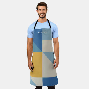 Mid geometry abstract shapes custom apron