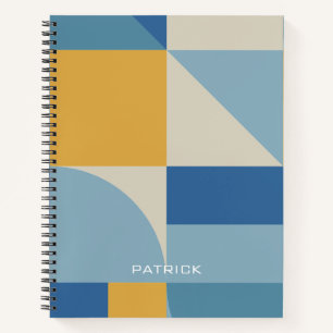 Mid geometry abstract shapes custom notebook