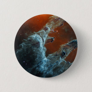 Mid-Infrared The Pillars Of Creation. 2 Inch Round Button