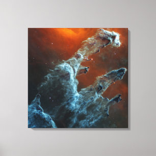 Mid-Infrared The Pillars Of Creation. Canvas Print