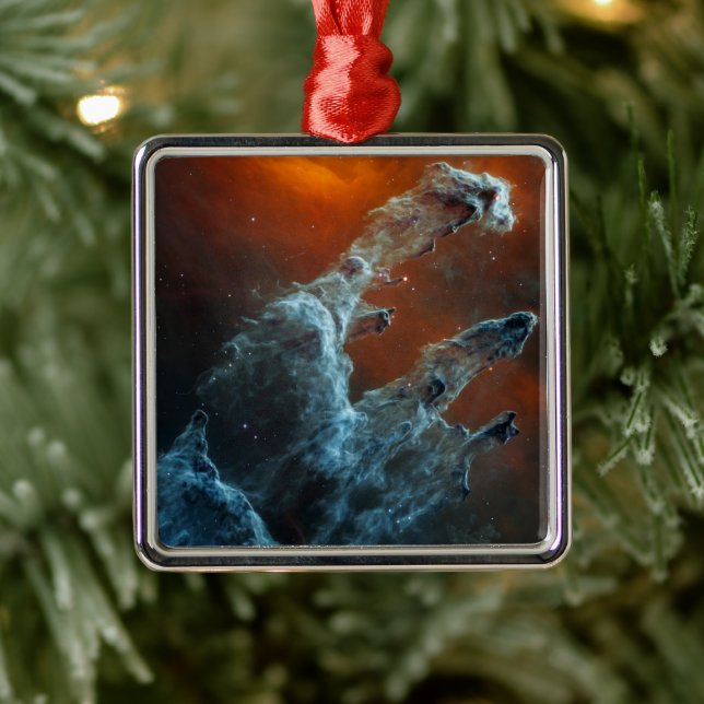 Mid-Infrared The Pillars Of Creation. Metal Ornament (Tree)