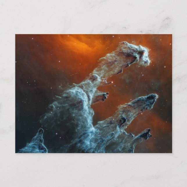 Mid-Infrared The Pillars Of Creation. Postcard (Front)