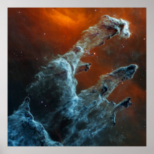 Mid-Infrared The Pillars Of Creation. Poster