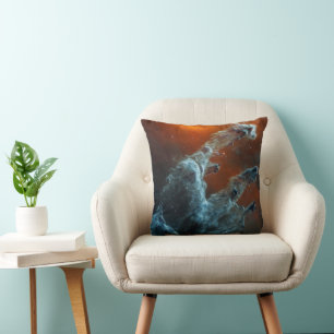 Mid-Infrared The Pillars Of Creation. Throw Pillow