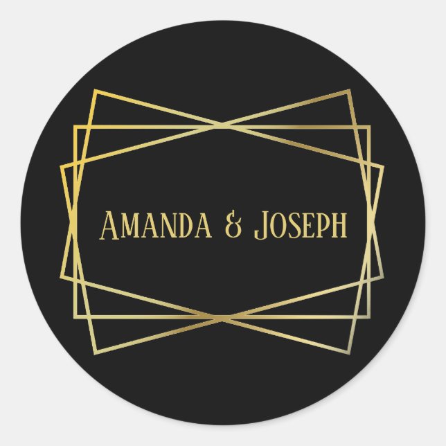 Mid Mod Black Design - Circle Sticker (Front)