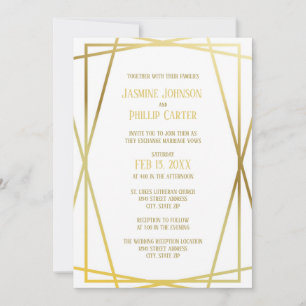 Mid Mod Design - Wedding/Reception Invitation
