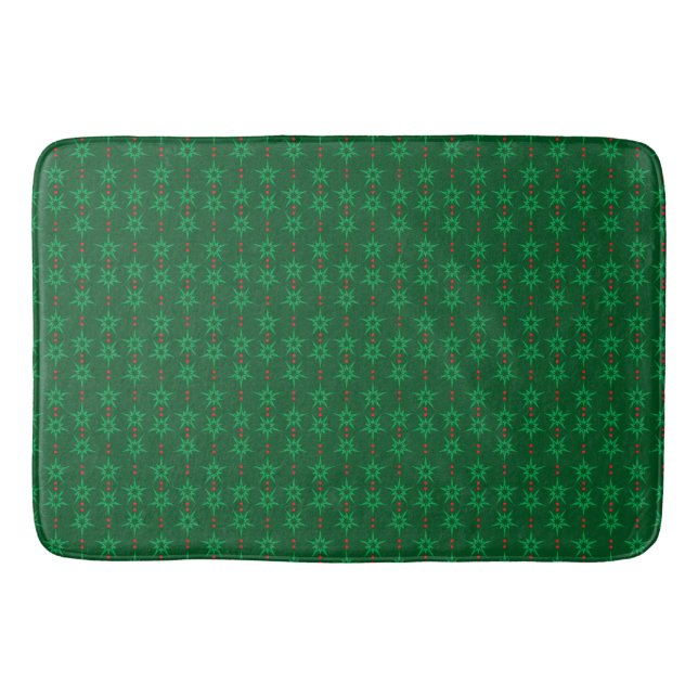 Mid Mod Garland Green Bath Mat (Front)