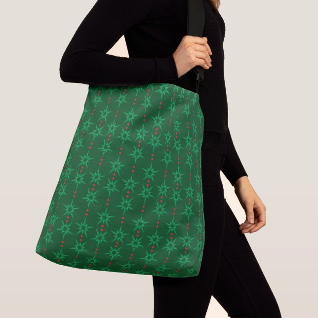 Mid Mod Garland Green Crossbody Bag (Close Up)