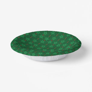 Mid Mod Garland Green Paper Bowl Paper Plate