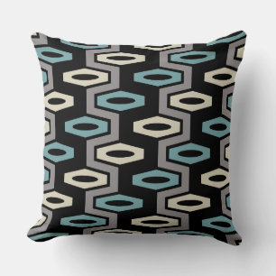 Mid-Mod Geometric Pattern Throw Pillow