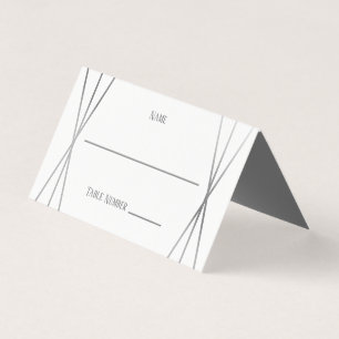 Mid Mod Grey Design - Place Card