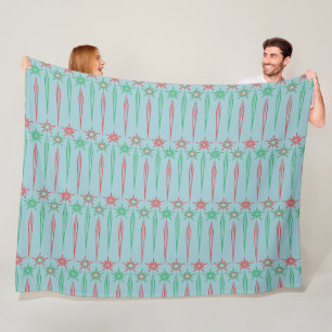 Mid Mod Icicles Fleece Blanket (3 Sizes)