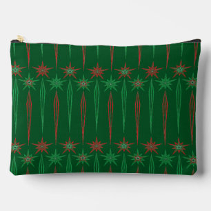Mid Mod Icicles Green Large Pouch