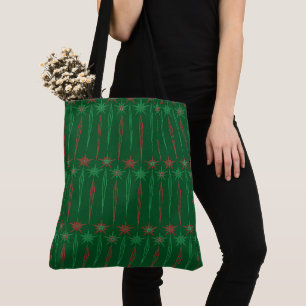 Mid Mod Icicles Green Shoulder Tote (2 Sizes) Bag