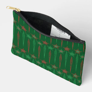 Mid Mod Icicles Green Small Pouch