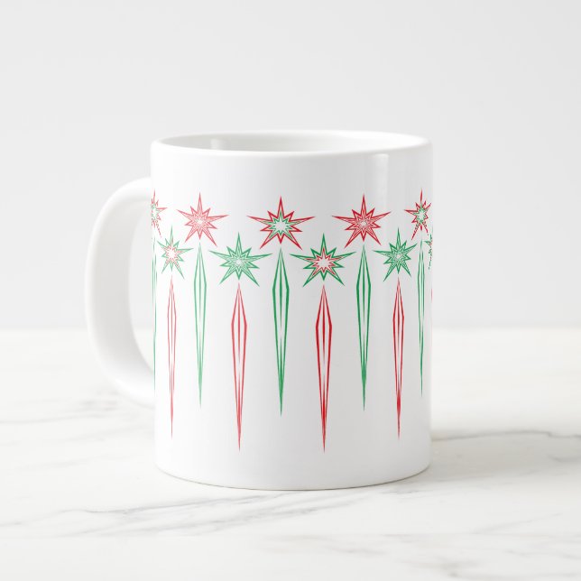 Mid Mod Icicles Jumbo Mug  (Front Left)