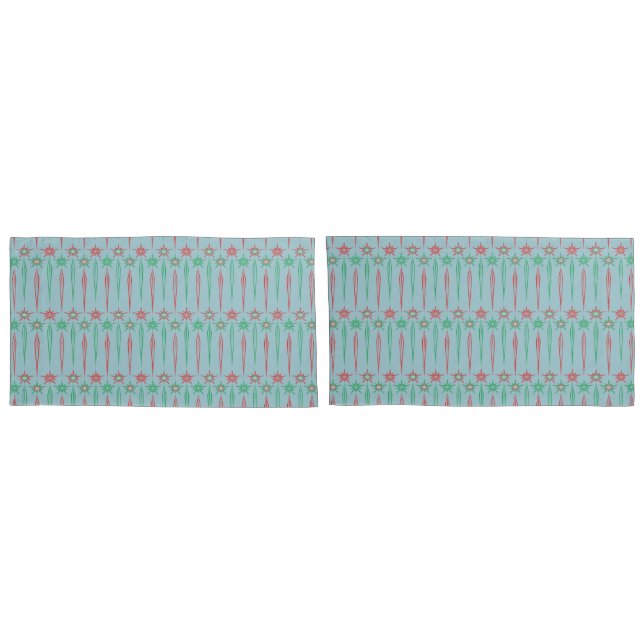 Mid Mod Icicles King Pillowcases (Back-Set)