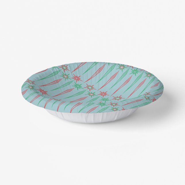 Mid Mod Icicles Paper Bowl Plate (Angled)