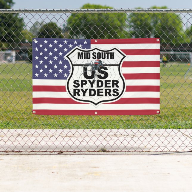 Mid South Chapter - US Flag & Logo Banner 3x5 (Insitu)