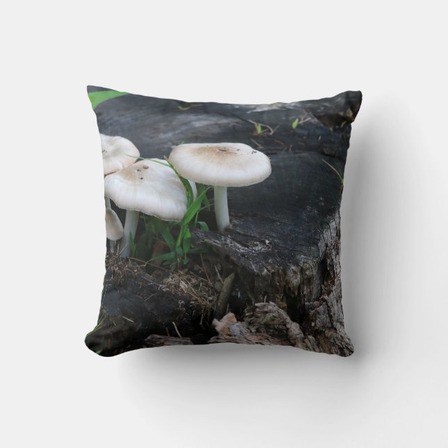 Mid Summers Fungi Throw Pillow (Front)