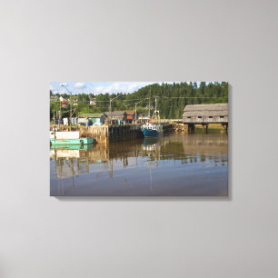 Mid tide at the Bay of Fundy at St. Martins, New Canvas Print