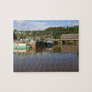 Mid tide at the Bay of Fundy at St. Martins, New Jigsaw Puzzle