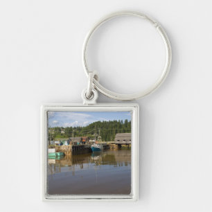 Mid tide at the Bay of Fundy at St. Martins, New Keychain