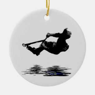 Midair Stunts - Scooter Rider Ceramic Ornament