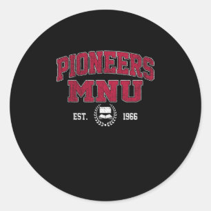 Midamerica Nazarene Of Technology Arch Retro For M Classic Round Sticker