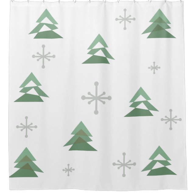 MidCentury Abstract Christmas Trees Winter (Front)