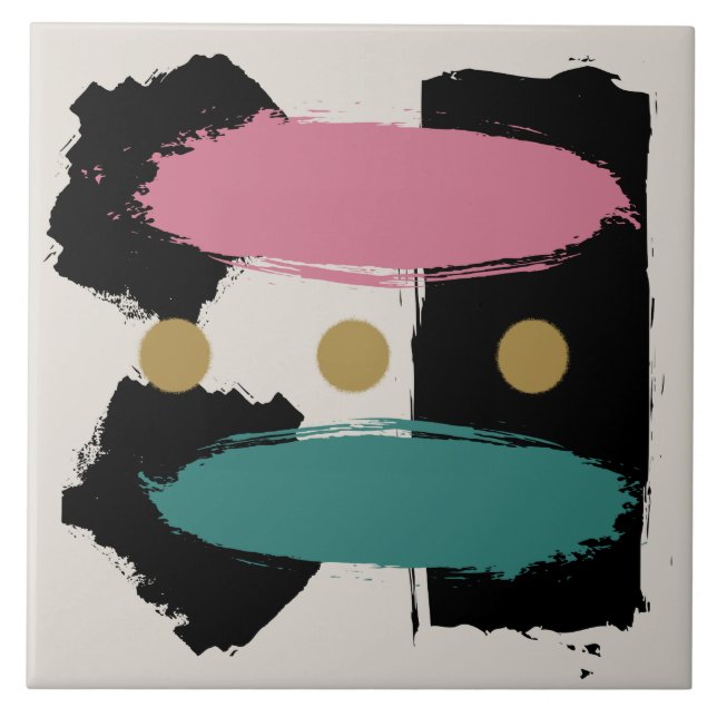 Midcentury Abstract 'Duality' Tile (Front)