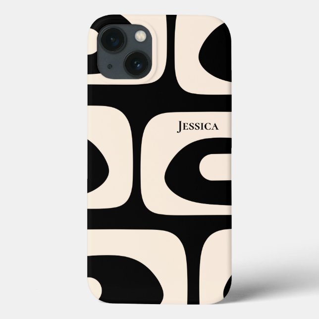 Midcentury Abstract Minimal Personalized Piquet Case-Mate iPhone Case (Back)