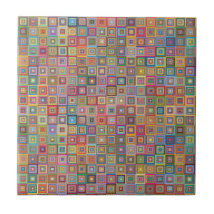 Midcentury Abstract Patterned Ceramic Tile