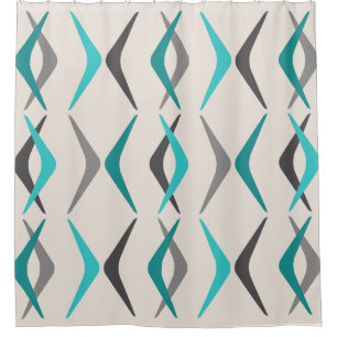 Midcentury Boomerangs Turquoise