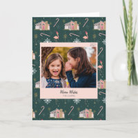 Midcentury Christmas Pink House Palm Tree Photo Ho