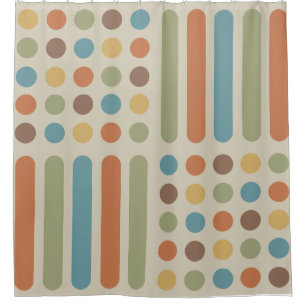 Midcentury Circles Lines Multicolored 1