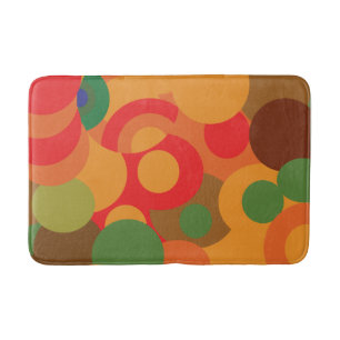 Midcentury Colourful Retro pattern Bath Mat