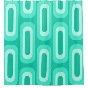 Midcentury Geometric Shapes Turquoise